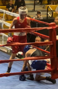 Matthew McDonald and his opponent prepare for the final fight.