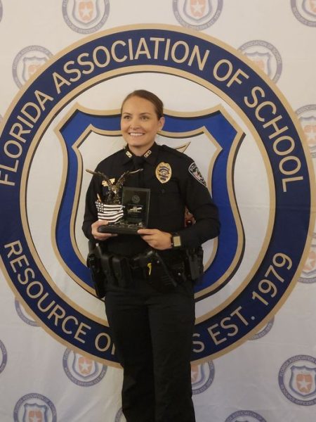 School Resource Officer Ashley Pierce was awarded a Lifetime Achievement Award from the Florida Association of School Resource Officers at their conference on July 15, 2024.