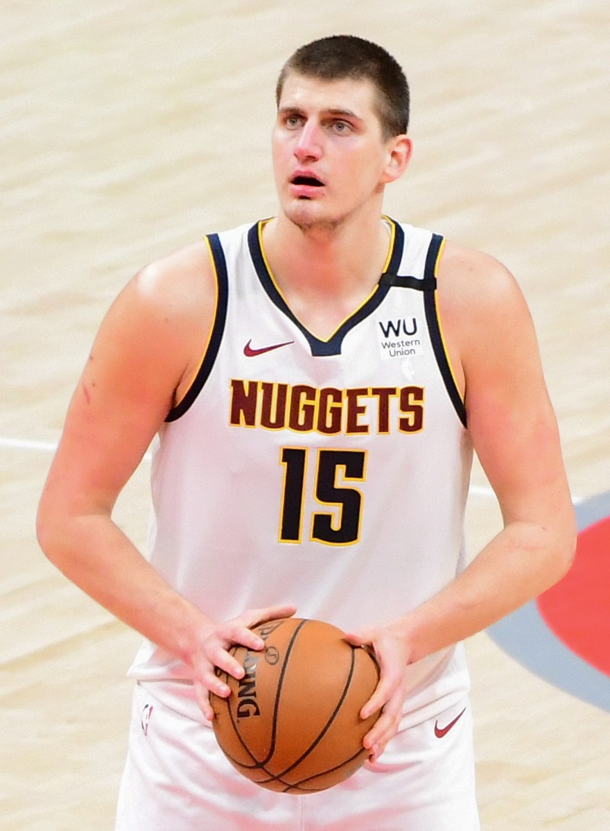  Picture showing Nikola Jokic, the winner of Most Valuable Player of 2023-2024 season shoots a free throw. 
Credits - All-Pro Reels 