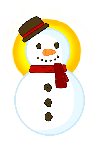 Standing tall in front of the vicious sun, a snowman brings winter weather and cold-weathered joy. Rather than melting outside, the snowman and Floridians are able to enjoy the cold weather as well as its relief from the heat. Graphic by Tori Baer