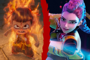 “Ne Zha 2” and “KPop Demon Hunters,” two highly successful films, were screened in theaters over the August 22 weekend, with wildly different outcomes. Images courtesy of Beijing Enlight Pictures/A24 and Netflix.
