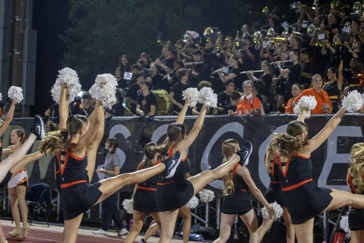 Mane Attraction hyping up the crowd at the Bishop Moore game. 