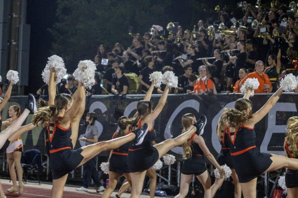 Mane Attraction hyping up the crowd at the Bishop Moore game. 