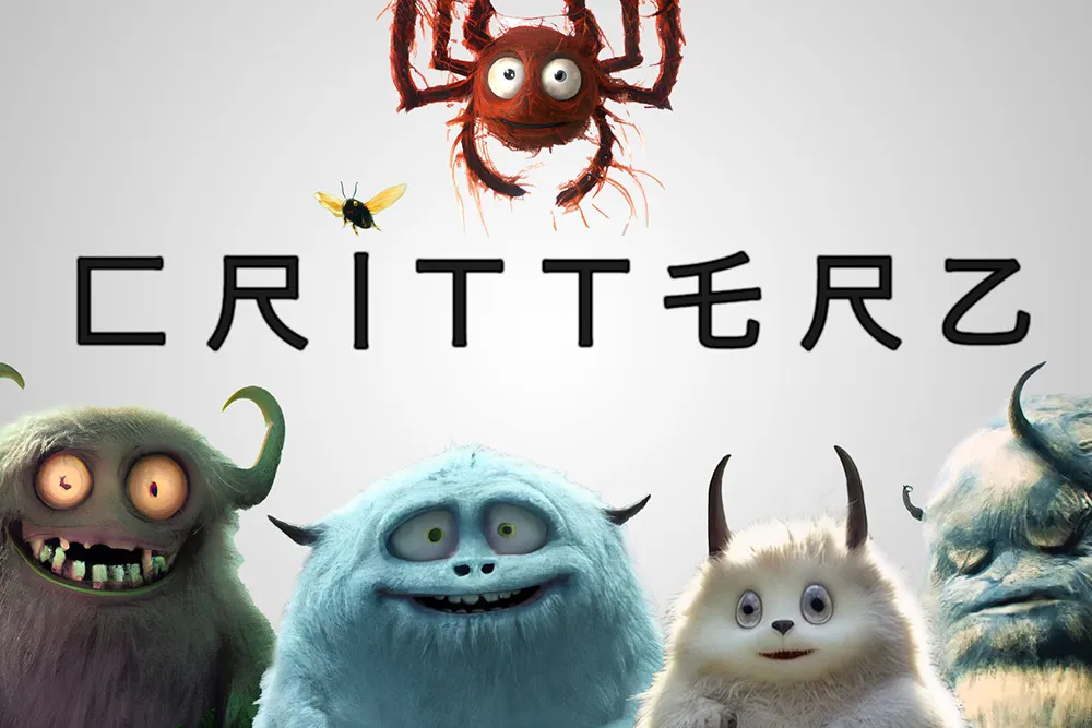 Characters generated by Chad Nelson using DALL-E surround the word “Critterz,” the name of the AI generated film expected to be available to the public in 2026. Image courtesy of OpenAI’s DALL-E and Critterz.