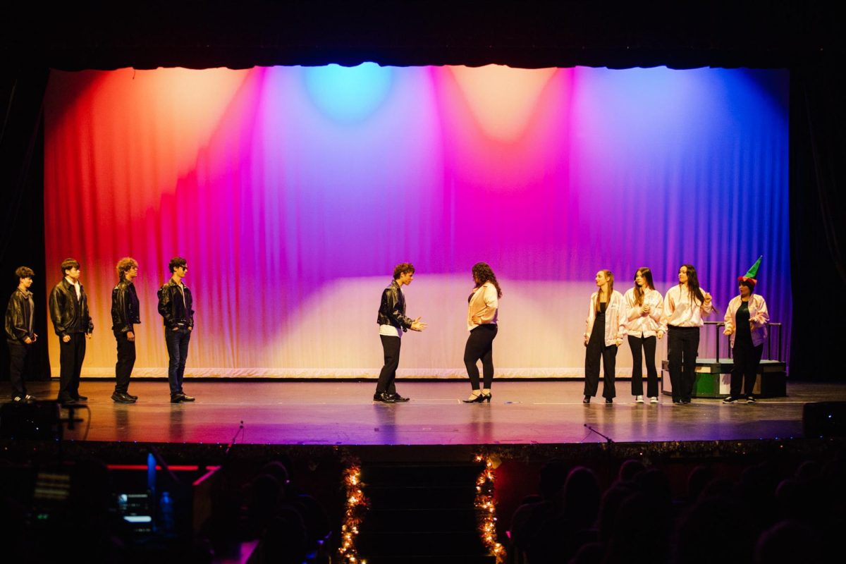 The cast of "Grease," the school's fall musical, performs "You're the One That I Want" from the musical.