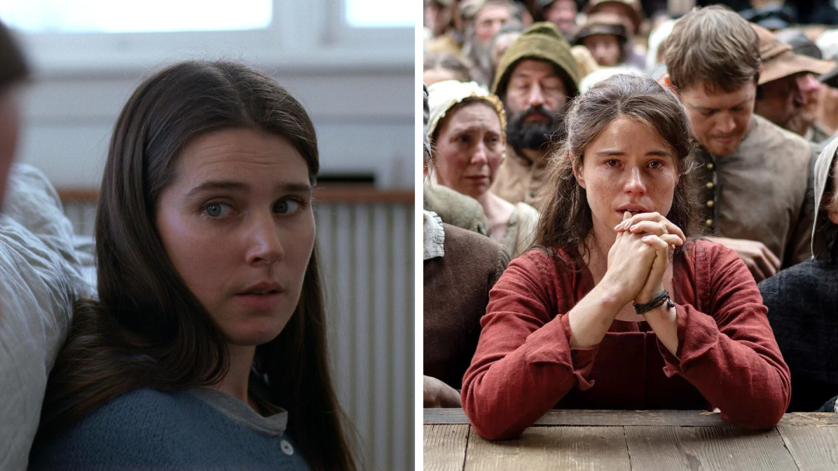 Inga Ibsdotter Lilleaas as Agnes Borg in "Sentimental Value" and Jessie Buckley as Agnes Shakespeare in "Hamnet." Images courtesy of NEON and Focus Features.